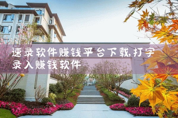 速录软件赚钱平台下载