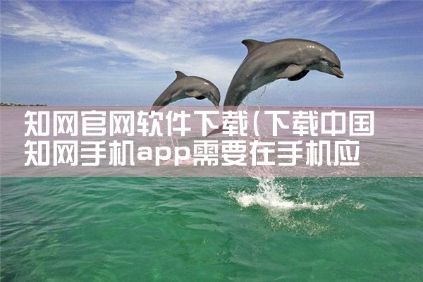 知网官网软件下载